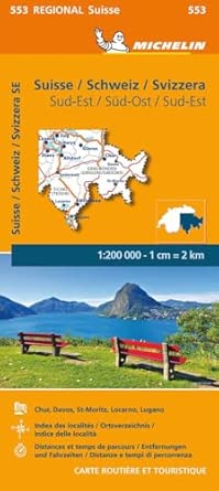 suisse sud est michelin regional map 553 1 200 000 maps 1st edition michelin 2067251163, 978-2067251168