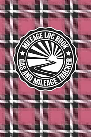 mileage log book gas and mileage tracker vintage pink plaid logbook notebook to track miles up to 2400 unique