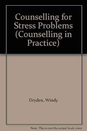 counselling for stress problems 1st edition stephen palmer ,windy dryden 0761941622, 978-0761941620