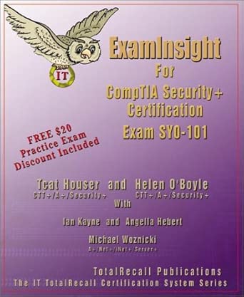 examinsight for comptia security+ 2002 1st edition tcat houser ,helen o\\\\\\\'boyle ,michael woznicki