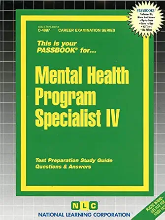 mental health program specialist iv passbooks study guide 1st edition national learning corporation
