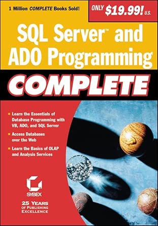 sql server and ado programming complete 1st edition dave evans ,greg jarboe ,hollis thomases ,mari smith