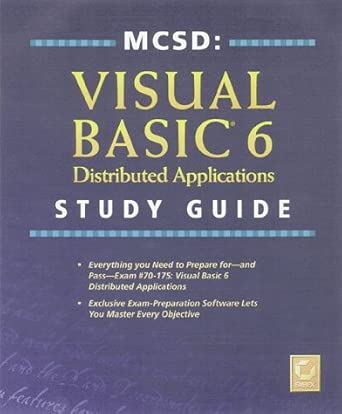 mcsd visual basic 6 distributed applicat visual basic 6 distributed applications study guide 1st edition lee