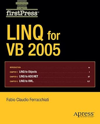 linq for vb 2005 1st edition fabio claudio ferracchiati 1590598407, 978-1590598405