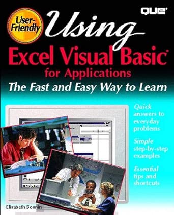 using excel visual basic for applications 1st edition publishing que 0789703254, 978-0789703255