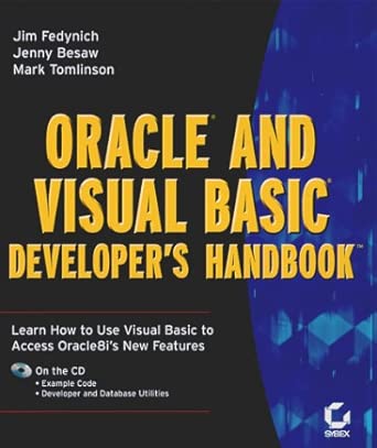 oracle and visual basic developera s handbook +cd 1st edition j fedynich 0782124763, 978-0782124767