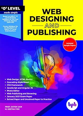 web designing and publishing 1st edition satish prof jain 9389845742, 978-9389845747