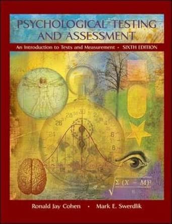 Psychological Testing And Assessment With Exercises Workbook