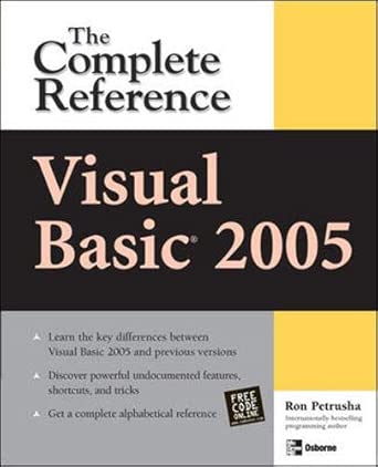visual basic 2005 the complete reference 1st edition ron petrusha 0072260335, 978-0072260335
