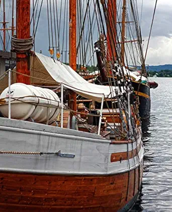 Oslo Norway Harbor Boat Blank Lined Notebook Norway Travel Journal With Dot Grid And College Ruled Pages