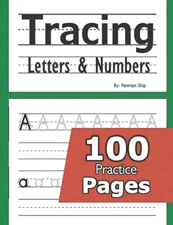 Tracing Letters And Numbers 100 Practice Pages Workbook For Preschool Kindergarten And Kids Ages 3 5