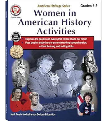 Women In American History Activities Workbook 5th Grade Workbooks And Up American History Books Covering Settlement Independence Reform Modern America Grade 5 8 Classroom Or Homeschool Curriculum