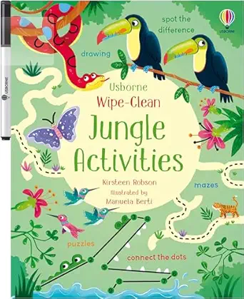 Wipe Clean Jungle Activities A Playful Book About Counting And Observation For Children