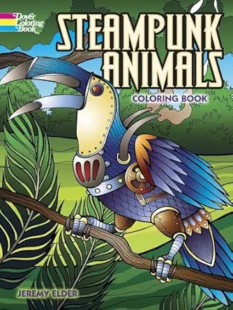 Steampunk Animals Coloring Book