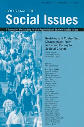 Resisting And Confronting Disadvantage From Individual Coping To Cocietal Change