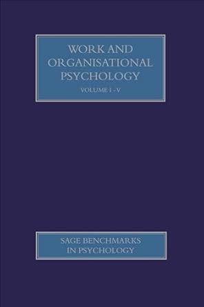 Work And Organisational Psychology