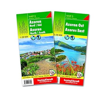 Azores North And South Acores Nord And Sud Set Van Twee Wandelkaarten Schaal 1 50 000 Wkp 3