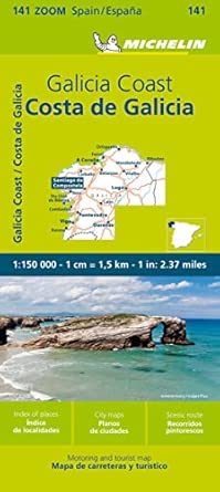 Michelin Costa De Galicia Galicische Ka 1/4ste Straa En Und Tourismuskarte 1 150 000 Auflage 2023 141