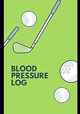 blood pressure log fun green golf cover daily portable blood pressure tracker for up to 200 weeks + of