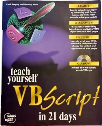 Sams Teach Yourself Visual Basic Script In 21 Days Cd Rom Incl All Of The Authors Sample Vbscripts