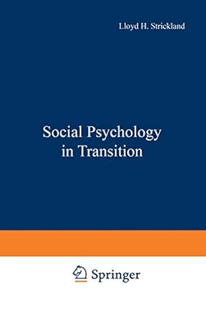 Social Psychology In Transition