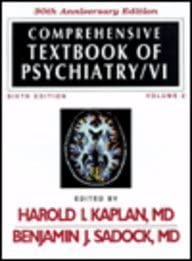 Comprehensive Textbook Of Psychiatry/Vi 30th   Vol 1