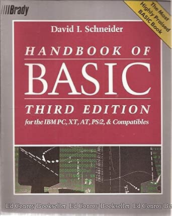Handbook Of Basic For The I B M Personal Computer