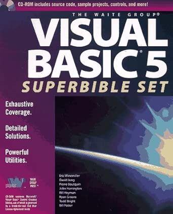 visual basic 5 superbible exhaustive coverage detailed solutions powerful utilities cd rom incl source code
