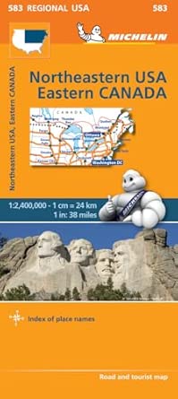 Mapa Regional Northeastern Usa Eastern Canada