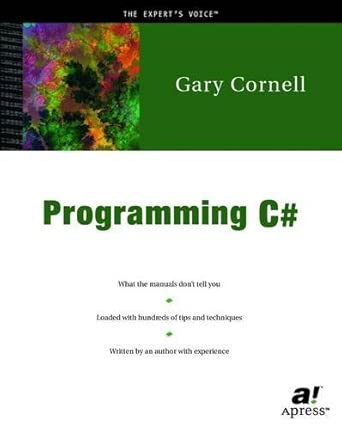 programming c# 1st edition gary cornell 1590590007, 978-1590590003