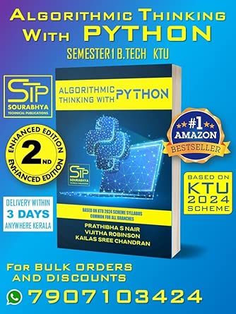 algorithmic thinking with python 1st edition prathibha s nair ,vijitha robinson ,kailas sree chandran