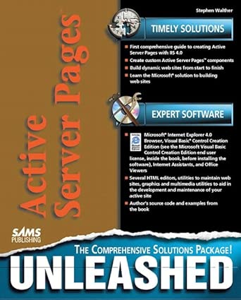 active server pages unleashed 1st edition steve walther 1575213516, 978-1575213514
