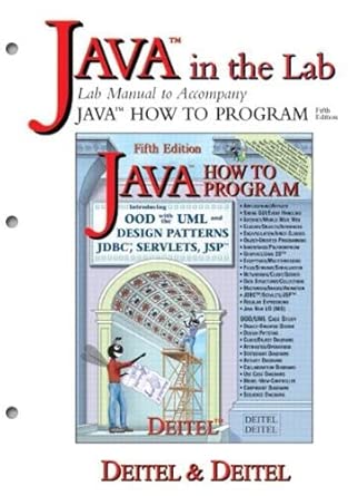 java in the lab lab manual 1st edition harvey m deitel 0131016318, 978-0131016316
