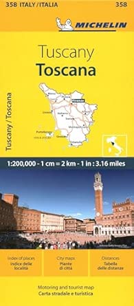Michelin Map Italy Toscana 358 Straa En Und Tourismuskarte 1 200 000