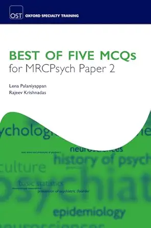 Best Of Five Mcqs For Mrcpsych Paper 2