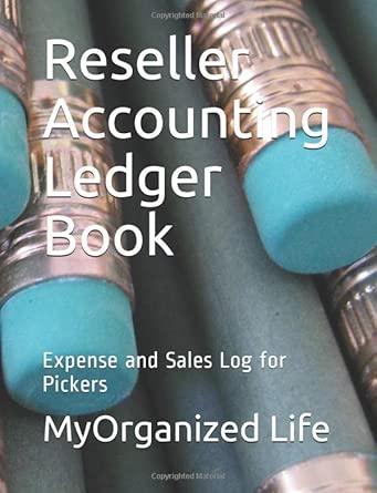 Reseller Accounting Ledger Book Expense And Sales Log For Pickers