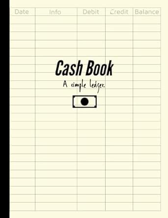 Cash Book A Simple Ledger 110 Blank Pages Cream Paper Perfect Binding Large 8 5 X 11 Basic Income Expense Sheet