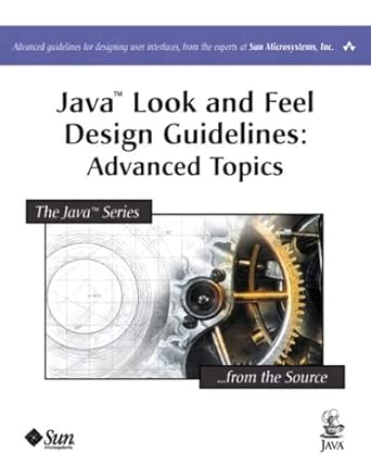 Java Look And Feel Design Guidelines Advanced Topics