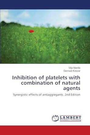 Inhibition Of Platelets With Combination Of Natural Agents Synergistic Effects Of Antiaggregants