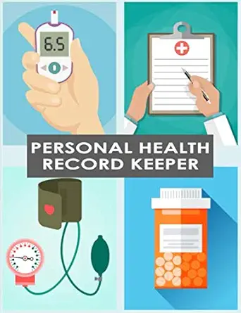 Personal Health Record Keeper Track Your Health History Blood Pressure Blood Sugar Weight Doctor Visits Medical Expenses And Medical Contacts