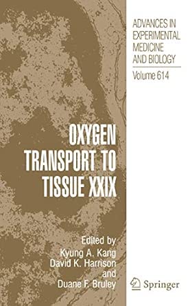 Oxygen Transport To Tissue Xxix 614