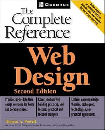 web design complete reference 1st edition thomas powell 0072224428, 978-0072224429