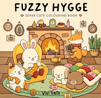Fuzzy Hygge Super Cute Colouring Book