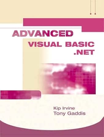 advanced vb net alternate with vb net cds 1st edition kip r irvine ,tony gaddis 0321398661, 978-0321398666