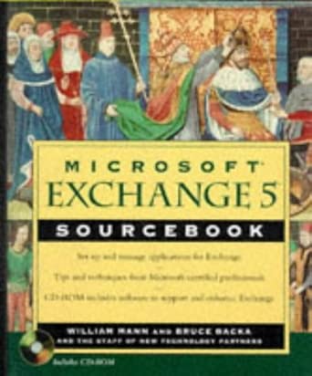 microsofta exchange 5tm sourcebook 1st edition william mann ,bruce backa ,the staff of new technology