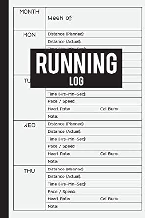 Running Log 54 Week For Planning Run And Record Your Run Book