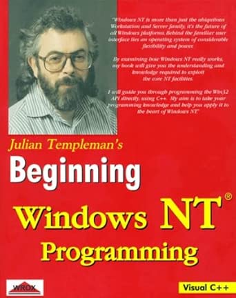 beginning windows nt programming 1st edition julian templeman 1861000170, 978-1861000170