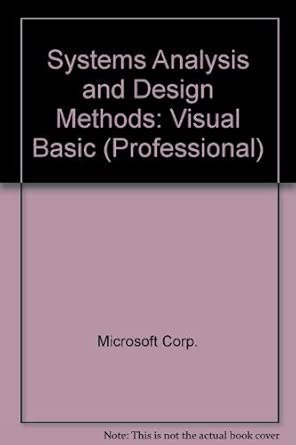 systems analysis and design methods visual basic 1st edition microsoft corp 0073243752, 978-0073243757