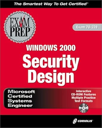mcse windows 2000 security design exam prep 1st edition richard alan mcmahon 1576107078, 978-1576107072