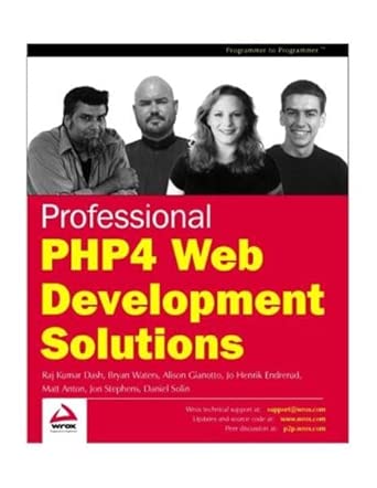 professional php4 web development solutions 1st edition luis argerich ,alison gianotto ,raj dash ,matt anton